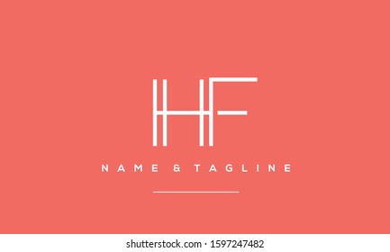 Abstract creative letter HF,FH,H and F