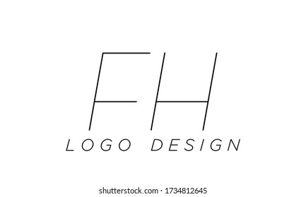 Abstrakter kreativer Brief HF, FH, H und F
