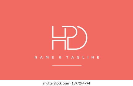 Abstract creative letter HPD,DPH,H,P and D