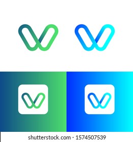 Abstract Creative Letter W Logo, Initial Letter W Logo vector Design Template