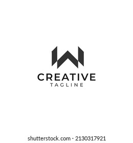 Resumen Letra creativa W vector de diseño del logotipo
