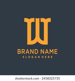 Logotipo Abstractas de la letra W creativa