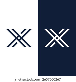 Abstraktes Design des kreativen Buchstabens X.