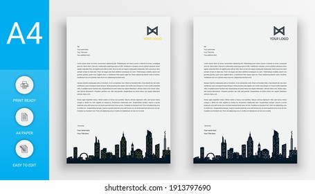 Abstract creative letterhead design Vector