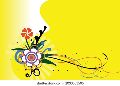 Resumen de línea creativa , flor , formas, formato vectorial de fondo.