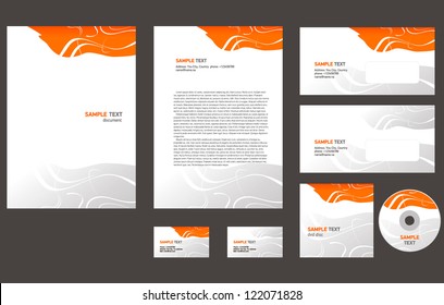abstract creative line wave colorful template vector