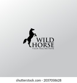 abstract creative logo illustration design wild horse icon silhouette vector