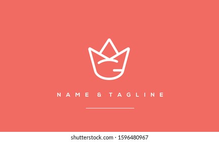 Abstract creative logo of letter G with a crown 