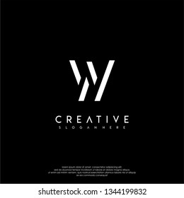 Abstract Creative Logo Letter W In Shadow Shape Design Concept