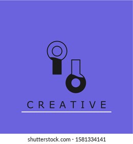 Abstract Creative Logo. with a unique and charming shape.  