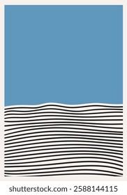 Abstract creative minimal artistic hand sketched compositions ideal for wall decoration, as postcard or brochure design