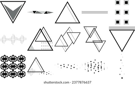Abstract creative minimal geometric elements