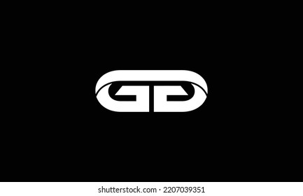  Abstract creative minimal and unique alphabet letter icon logo GG 