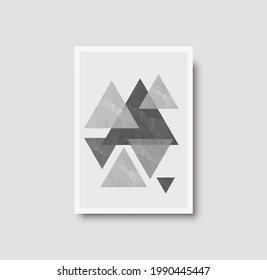 Resumen de composición geométrica artística creativa minimalista ideal para la decoración de paredes, como diseño de postales o folletos, ilustración vectorial. Impresión y decoración geométricas de las paredes