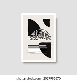 Resumen de composición geométrica artística creativa minimalista ideal para la decoración de paredes, como diseño de postales o folletos, ilustración vectorial. Impresión y decoración geométricas de las paredes