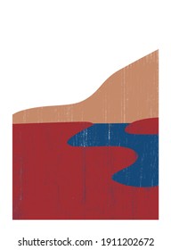 Abstract creative minimalist artistic hand painted composition, Perfect abstract art to use in branding, poster, prints, packaging, wall art, for social media