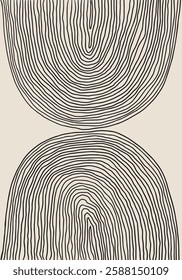 Abstract creative minimalist artistic hand painted composition ideal for wall decoration, as postcard or brochure design, vector illustration