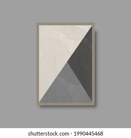 Abstract creative minimalist artistic scandinavian composition ideal for wall decoration, as postcard or brochure design, vector illustration. Geometric wall art print and decoration