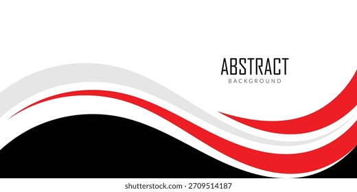 Diseño minimalista abstracto de las Formas dinámicas rojas negras de la onda para la tarjeta de visita, cartel, fondo.