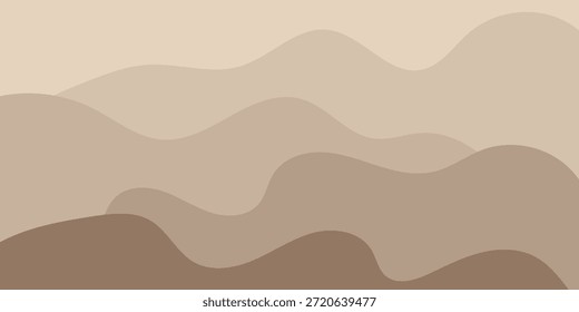 abstrato criativo minimalista marrom pôr do sol formas banner fundo.