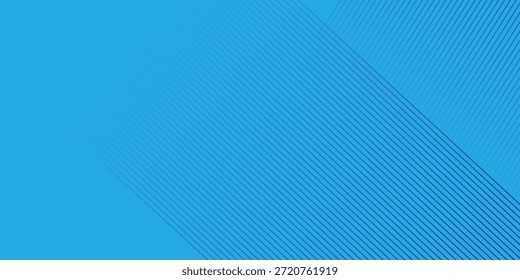 Diseño minimalista creativo abstracto de la línea de la raya del gradiente en azul.
