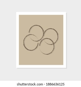 Abstract creative minimalist on frame.Vector Illustration
