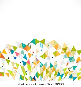abstract creative mix geometrical with flow shape on below part, vector illustration