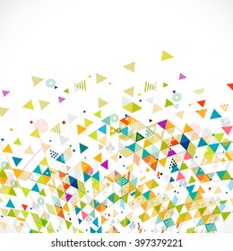 abstract creative mix geometrical with flow shape on below part, vector illustration