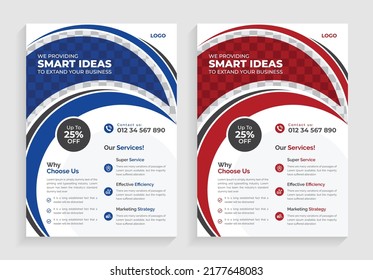 Abstract creative modern business flyer, poster, leaflet design. promotional marketing template in a4 size