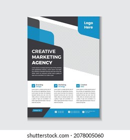Abstract Creative Modern Corporate Business Flyer, Book Cover Design Template. Stock Illustration.