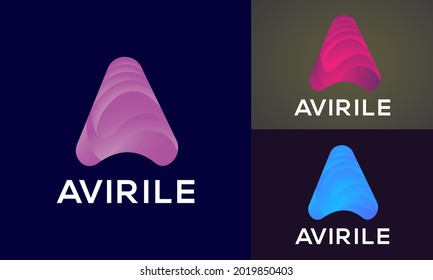 Resumen Creative Modern A carta logotipo - Mejor logotipo A