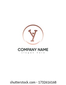 Abstract creative modern letter type Y with love sign logo template, Vector logo for business and company identity 