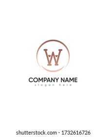 Resumen letra creativa moderna tipo W con plantilla de logotipo de signo de amor, logotipo de vectores para identidad de empresa y empresa 