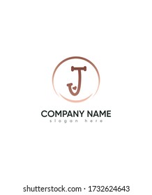 Abstract creative modern letter type J with love sign logo template, Vector logo for business and company identity 