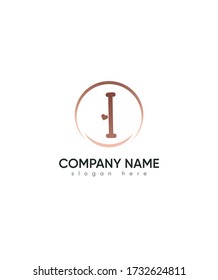 Abstract creative modern letter type I  with love sign logo template, Vector logo for business and company identity 