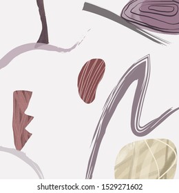Abstract creative modern textures. Colorful shapes and textures. Freehand contemporary composition. Impressionism modern art for poster, banner, card, flyers. Hand drawn vector illustration
