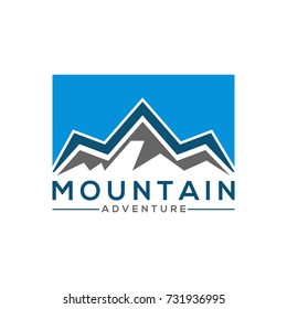 abstract creative mountain logo design template