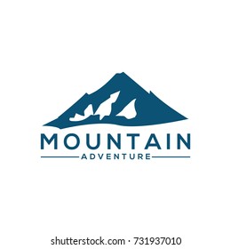 abstract creative mountain logo design template