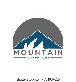 abstract creative mountain logo design template