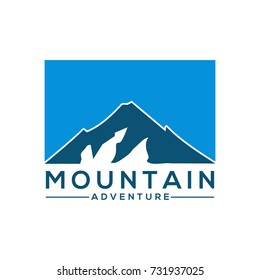 abstract creative mountain logo design template