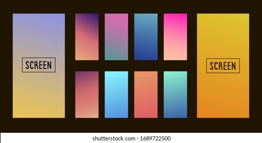 Abstract creative multicolored blurred vector background set. Minimal style texture for your art and design