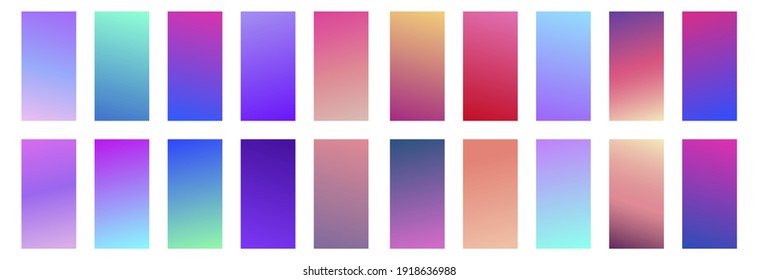Abstract creative multicolored blurred vector background set. Minimal style texture for your art and design