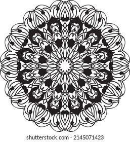 diseño abstracto creativo nuevo estilo arte dibujado a mano color blanco y negro de fondo mandala vector