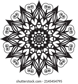diseño abstracto creativo nuevo estilo arte dibujado a mano color blanco y negro de fondo mandala vector