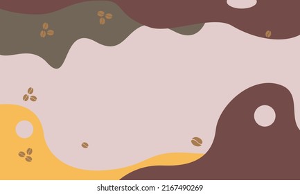 abstract creative on coffee color background. Vector concept for coffee shop and home, cafe