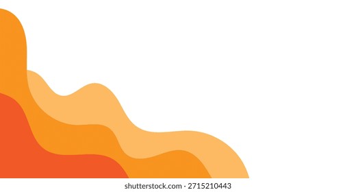 Ilustración vectorial de fondo de forma orgánica naranja creativa abstracta.