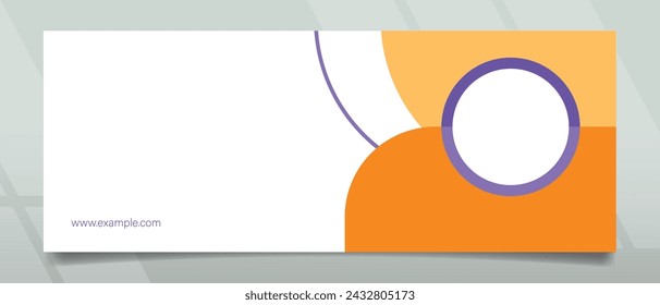 Abstraktes kreatives orangefarbenes Shape-Banner-Design