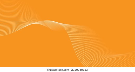 abstrato criativo laranja branco mistura o design da linha da onda em laranja.