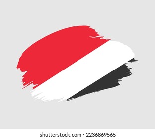 Abstract creative painted grunge brush flag of Principality of Sealand country with background