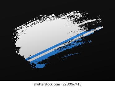 Abstract creative patriotic hand painted stain brush flag of Altai Republic on black background